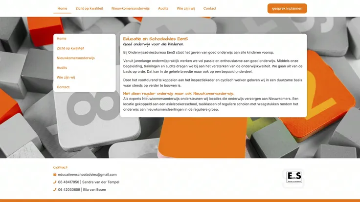 Website voor EenS Schooladvies