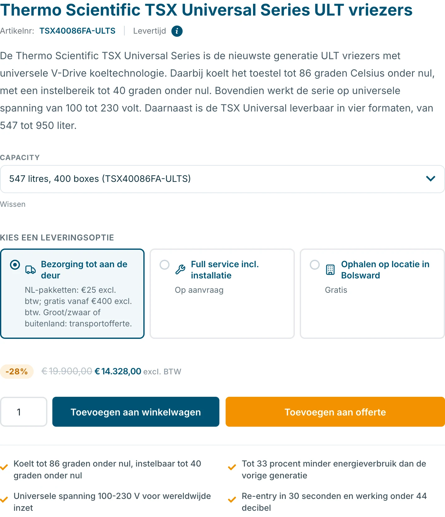 Uitvoering 547 liter op de website van polytemp.nl